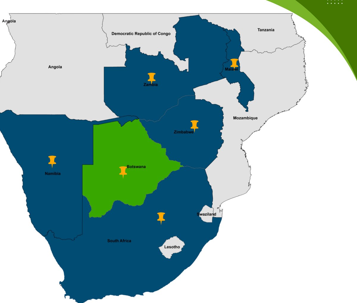 Regional market coverage map